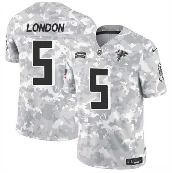 Mens Atlanta Falcons #5 Drake London 2024 F.U.S.E. Arctic Camo Salute to Service Limited Stitched Jersey Dzhi->atlanta falcons->NFL Jersey